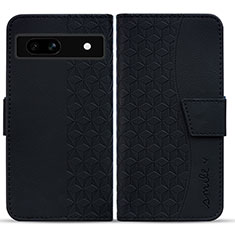 Handytasche Stand Schutzhülle Flip Leder Hülle HF1 für Google Pixel 7a 5G Schwarz