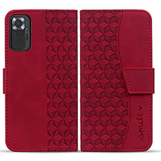 Handytasche Stand Schutzhülle Flip Leder Hülle HF1 für Xiaomi Redmi Note 10 Pro 4G Rot