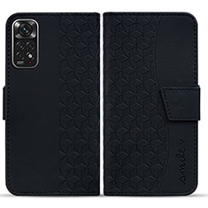 Handytasche Stand Schutzhülle Flip Leder Hülle HF1 für Xiaomi Redmi Note 11 4G (2022) Schwarz