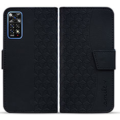 Handytasche Stand Schutzhülle Flip Leder Hülle HF1 für Xiaomi Redmi Note 11 Pro 4G Schwarz