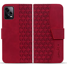 Handytasche Stand Schutzhülle Flip Leder Hülle HF1 für Xiaomi Redmi Note 12 Pro+ Plus 5G Rot