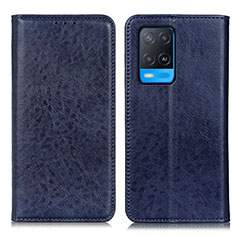 Handytasche Stand Schutzhülle Flip Leder Hülle K01Z für Oppo A54 4G Blau