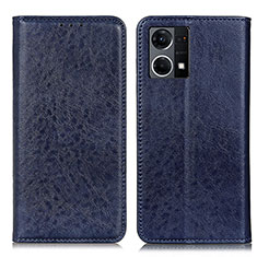 Handytasche Stand Schutzhülle Flip Leder Hülle K01Z für Oppo F21 Pro 4G Blau