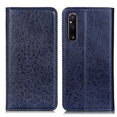 Handytasche Stand Schutzhülle Flip Leder Hülle K01Z für Sony Xperia 1 V Blau