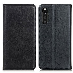 Handytasche Stand Schutzhülle Flip Leder Hülle K01Z für Sony Xperia 10 III Lite Schwarz