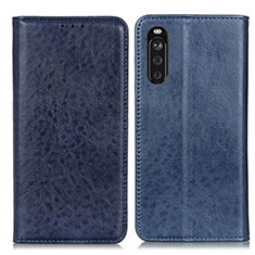 Handytasche Stand Schutzhülle Flip Leder Hülle K01Z für Sony Xperia 10 III SOG04 Blau