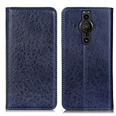 Handytasche Stand Schutzhülle Flip Leder Hülle K01Z für Sony Xperia PRO-I Blau