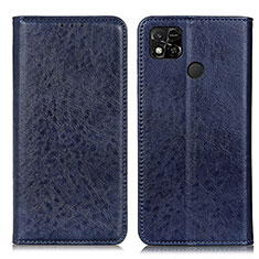 Handytasche Stand Schutzhülle Flip Leder Hülle K01Z für Xiaomi POCO C3 Blau