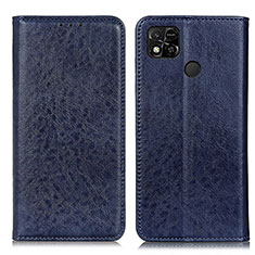 Handytasche Stand Schutzhülle Flip Leder Hülle K01Z für Xiaomi Redmi 9 Activ Blau