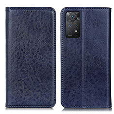 Handytasche Stand Schutzhülle Flip Leder Hülle K01Z für Xiaomi Redmi Note 11 Pro 5G Blau