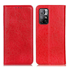 Handytasche Stand Schutzhülle Flip Leder Hülle K01Z für Xiaomi Redmi Note 11T 5G Rot