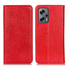 Handytasche Stand Schutzhülle Flip Leder Hülle K01Z für Xiaomi Redmi Note 11T Pro 5G Rot