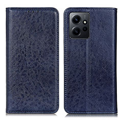 Handytasche Stand Schutzhülle Flip Leder Hülle K01Z für Xiaomi Redmi Note 12 4G Blau