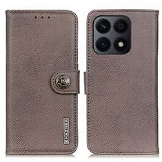 Handytasche Stand Schutzhülle Flip Leder Hülle K02Z für Huawei Honor X8a 4G Grau