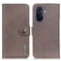 Handytasche Stand Schutzhülle Flip Leder Hülle K02Z für Huawei Nova Y70 Grau