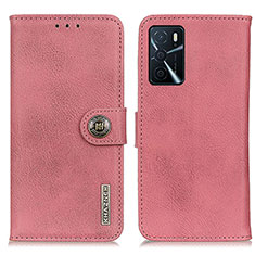 Handytasche Stand Schutzhülle Flip Leder Hülle K02Z für Oppo A16 Rosa