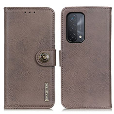 Handytasche Stand Schutzhülle Flip Leder Hülle K02Z für Oppo A54 5G Grau