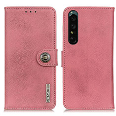 Handytasche Stand Schutzhülle Flip Leder Hülle K02Z für Sony Xperia 1 IV Rosa