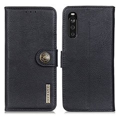 Handytasche Stand Schutzhülle Flip Leder Hülle K02Z für Sony Xperia 10 III Schwarz