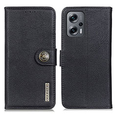 Handytasche Stand Schutzhülle Flip Leder Hülle K02Z für Xiaomi Redmi Note 12T Pro 5G Schwarz