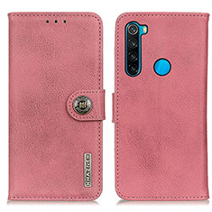 Handytasche Stand Schutzhülle Flip Leder Hülle K02Z für Xiaomi Redmi Note 8 (2021) Rosa