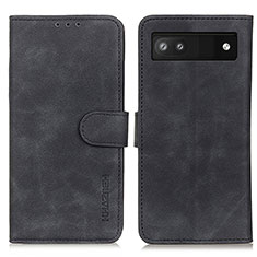 Handytasche Stand Schutzhülle Flip Leder Hülle K03Z für Google Pixel 6a 5G Schwarz