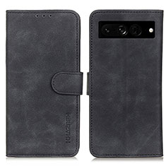 Handytasche Stand Schutzhülle Flip Leder Hülle K03Z für Google Pixel 7 Pro 5G Schwarz