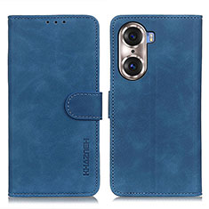 Handytasche Stand Schutzhülle Flip Leder Hülle K03Z für Huawei Honor 60 5G Blau