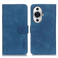 Handytasche Stand Schutzhülle Flip Leder Hülle K03Z für Huawei Nova 11 Pro Blau