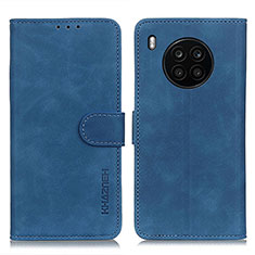 Handytasche Stand Schutzhülle Flip Leder Hülle K03Z für Huawei Nova 8i Blau