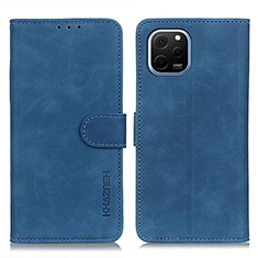 Handytasche Stand Schutzhülle Flip Leder Hülle K03Z für Huawei Nova Y61 Blau