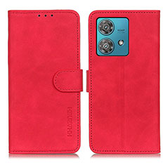 Handytasche Stand Schutzhülle Flip Leder Hülle K03Z für Motorola Moto Edge 40 Neo 5G Rot