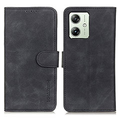 Handytasche Stand Schutzhülle Flip Leder Hülle K03Z für Motorola Moto G54 5G Schwarz