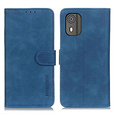 Handytasche Stand Schutzhülle Flip Leder Hülle K03Z für Nokia C02 Blau