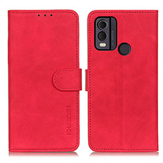 Handytasche Stand Schutzhülle Flip Leder Hülle K03Z für Nokia C22 Rot