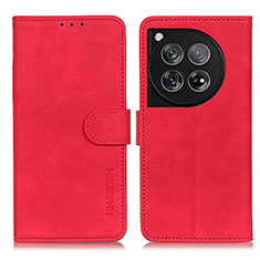 Handytasche Stand Schutzhülle Flip Leder Hülle K03Z für OnePlus 12 5G Rot