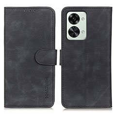 Handytasche Stand Schutzhülle Flip Leder Hülle K03Z für OnePlus Nord 2T 5G Schwarz