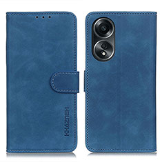 Handytasche Stand Schutzhülle Flip Leder Hülle K03Z für Oppo A18 Blau