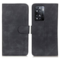 Handytasche Stand Schutzhülle Flip Leder Hülle K03Z für Oppo A77s Schwarz