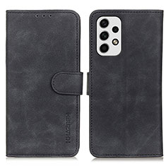 Handytasche Stand Schutzhülle Flip Leder Hülle K03Z für Samsung Galaxy A23 5G Schwarz