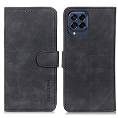 Handytasche Stand Schutzhülle Flip Leder Hülle K03Z für Samsung Galaxy M53 5G Schwarz