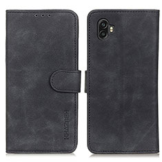 Handytasche Stand Schutzhülle Flip Leder Hülle K03Z für Samsung Galaxy XCover 6 Pro 5G Schwarz