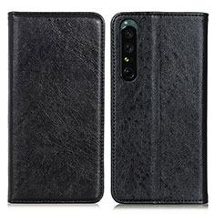 Handytasche Stand Schutzhülle Flip Leder Hülle K03Z für Sony Xperia 1 IV SO-51C Schwarz