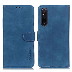 Handytasche Stand Schutzhülle Flip Leder Hülle K03Z für Sony Xperia 1 V Blau