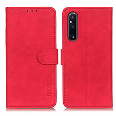 Handytasche Stand Schutzhülle Flip Leder Hülle K03Z für Sony Xperia 1 V Rot