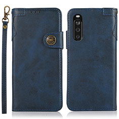 Handytasche Stand Schutzhülle Flip Leder Hülle K03Z für Sony Xperia 10 III Blau