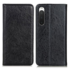 Handytasche Stand Schutzhülle Flip Leder Hülle K03Z für Sony Xperia 10 IV Schwarz