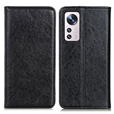 Handytasche Stand Schutzhülle Flip Leder Hülle K03Z für Xiaomi Mi 12 Pro 5G Schwarz