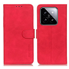 Handytasche Stand Schutzhülle Flip Leder Hülle K03Z für Xiaomi Mi 14 5G Rot