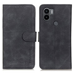 Handytasche Stand Schutzhülle Flip Leder Hülle K03Z für Xiaomi Redmi A1 Plus Schwarz